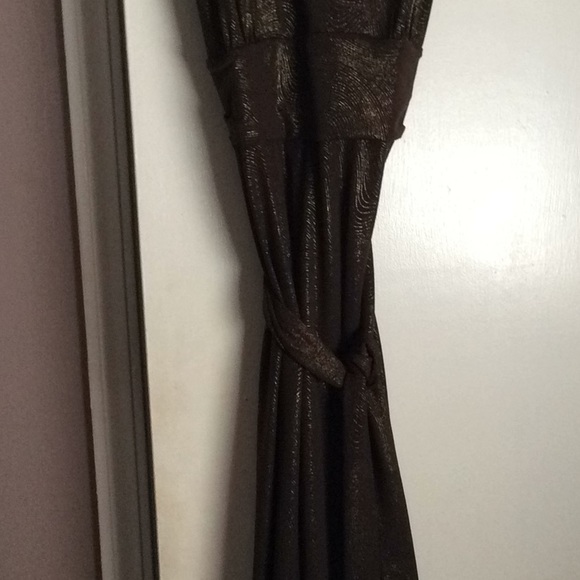 Shimmering Brown Dress with gold strands - Picture 4 of 7